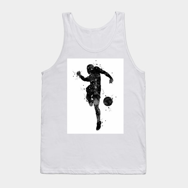 Soccer Boy Player Black and White Tank Top by LotusGifts